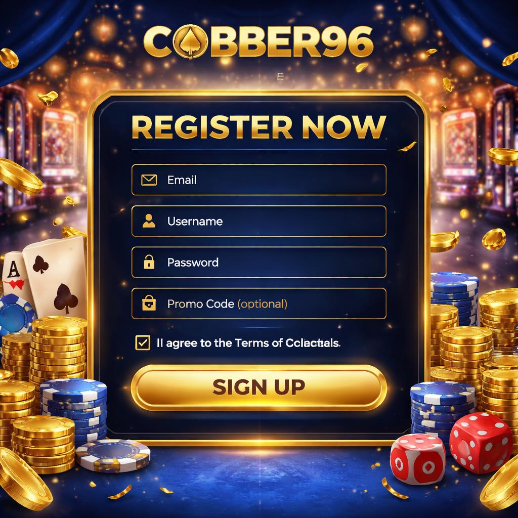 COBBER96 sign in page for an online casino experience with a broad gaming collection and smooth player access